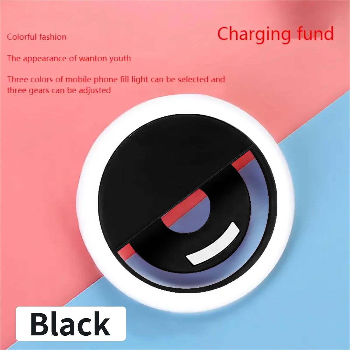 Mini Selfie Ring Light for Mobile Phone LED Lamp USB Charge Portable for Video Photograph Selfie Light for Live Makeup