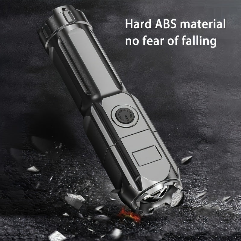 APOLLOFIRE High-Power Zoom Flashlight, Outdoor Multifunctional Portable Household Mini Telescopic Zoom Light, Camping Gear, Outdoor Flashlight, Portable Flashlight, Mini Torch, Durable Construction, Sturdy Build, Bright Beam,
