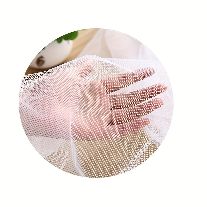 1pc Easy-to-Cut Polyester Mosquito Net for Windows - DIY Invisible Screen Mesh with Magic Sticker, No-Bug Design, Perfect for Home & Office