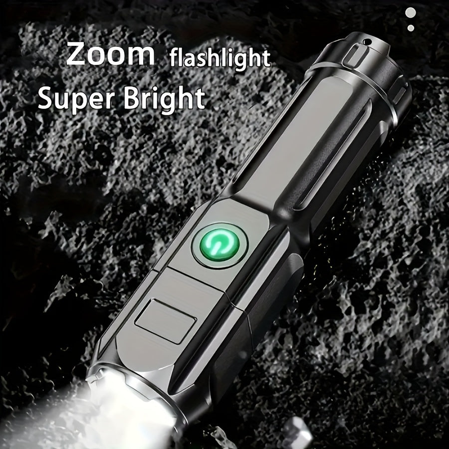 APOLLOFIRE High-Power Zoom Flashlight, Outdoor Multifunctional Portable Household Mini Telescopic Zoom Light, Camping Gear, Outdoor Flashlight, Portable Flashlight, Mini Torch, Durable Construction, Sturdy Build, Bright Beam,
