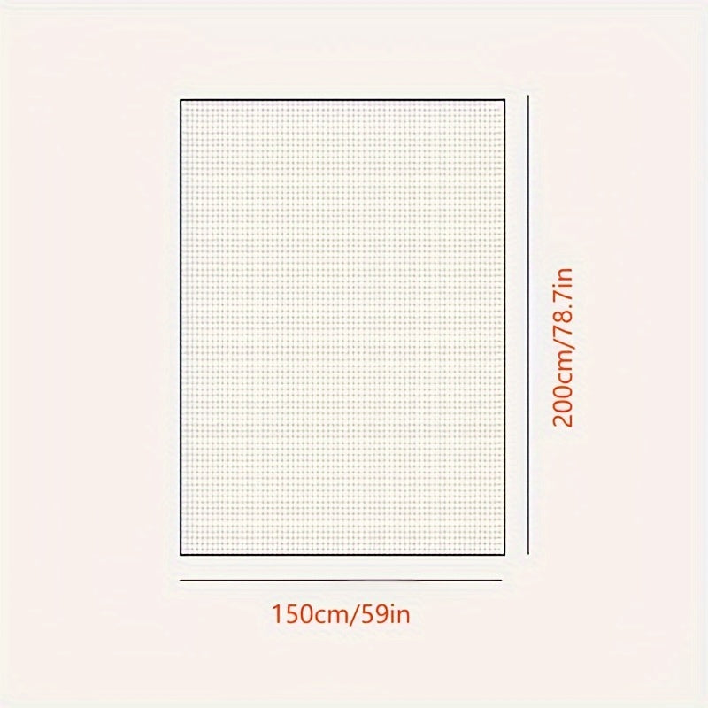 1pc Easy-to-Cut Polyester Mosquito Net for Windows - DIY Invisible Screen Mesh with Magic Sticker, No-Bug Design, Perfect for Home & Office