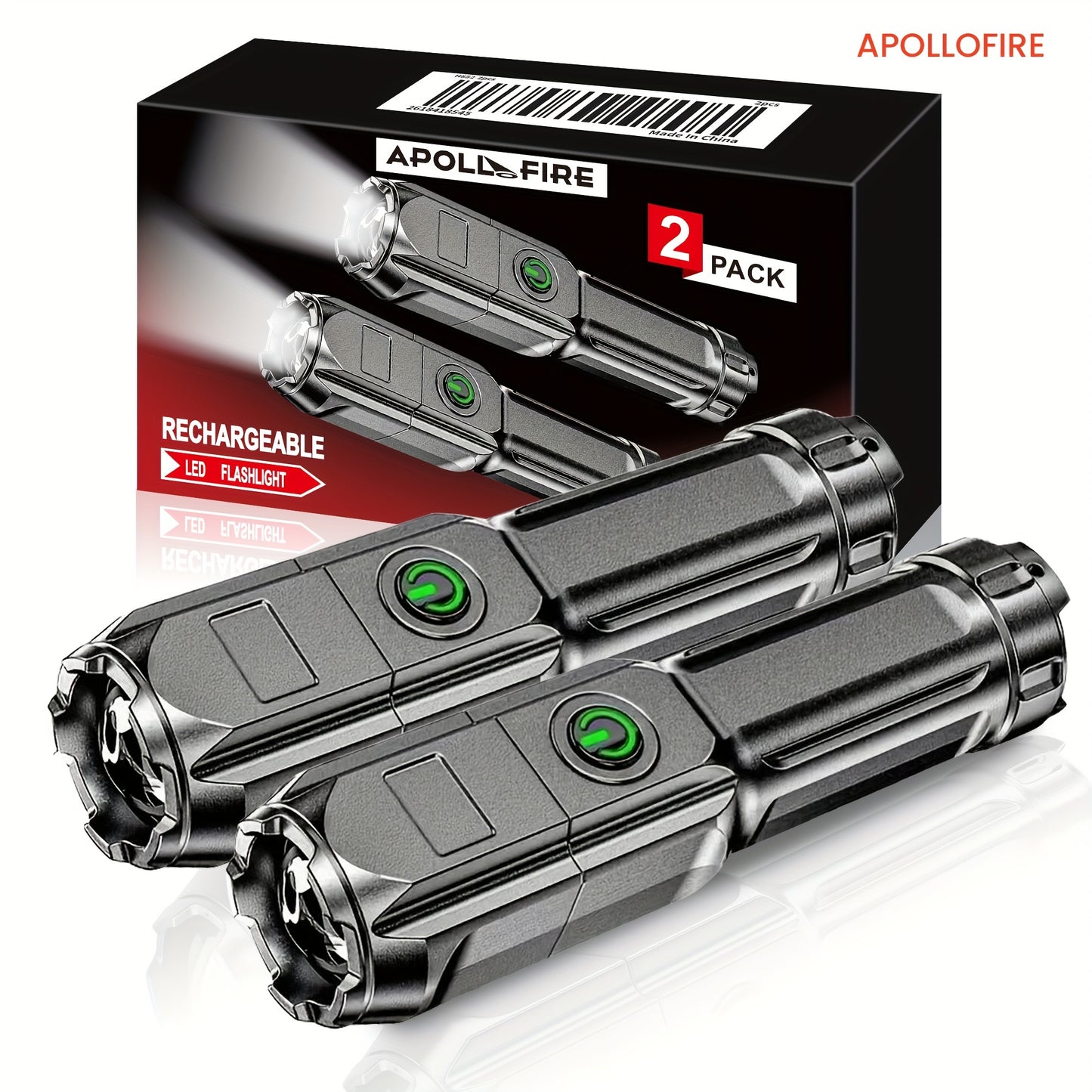 APOLLOFIRE High-Power Zoom Flashlight, Outdoor Multifunctional Portable Household Mini Telescopic Zoom Light, Camping Gear, Outdoor Flashlight, Portable Flashlight, Mini Torch, Durable Construction, Sturdy Build, Bright Beam,