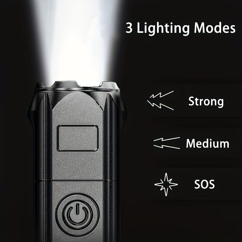APOLLOFIRE High-Power Zoom Flashlight, Outdoor Multifunctional Portable Household Mini Telescopic Zoom Light, Camping Gear, Outdoor Flashlight, Portable Flashlight, Mini Torch, Durable Construction, Sturdy Build, Bright Beam,