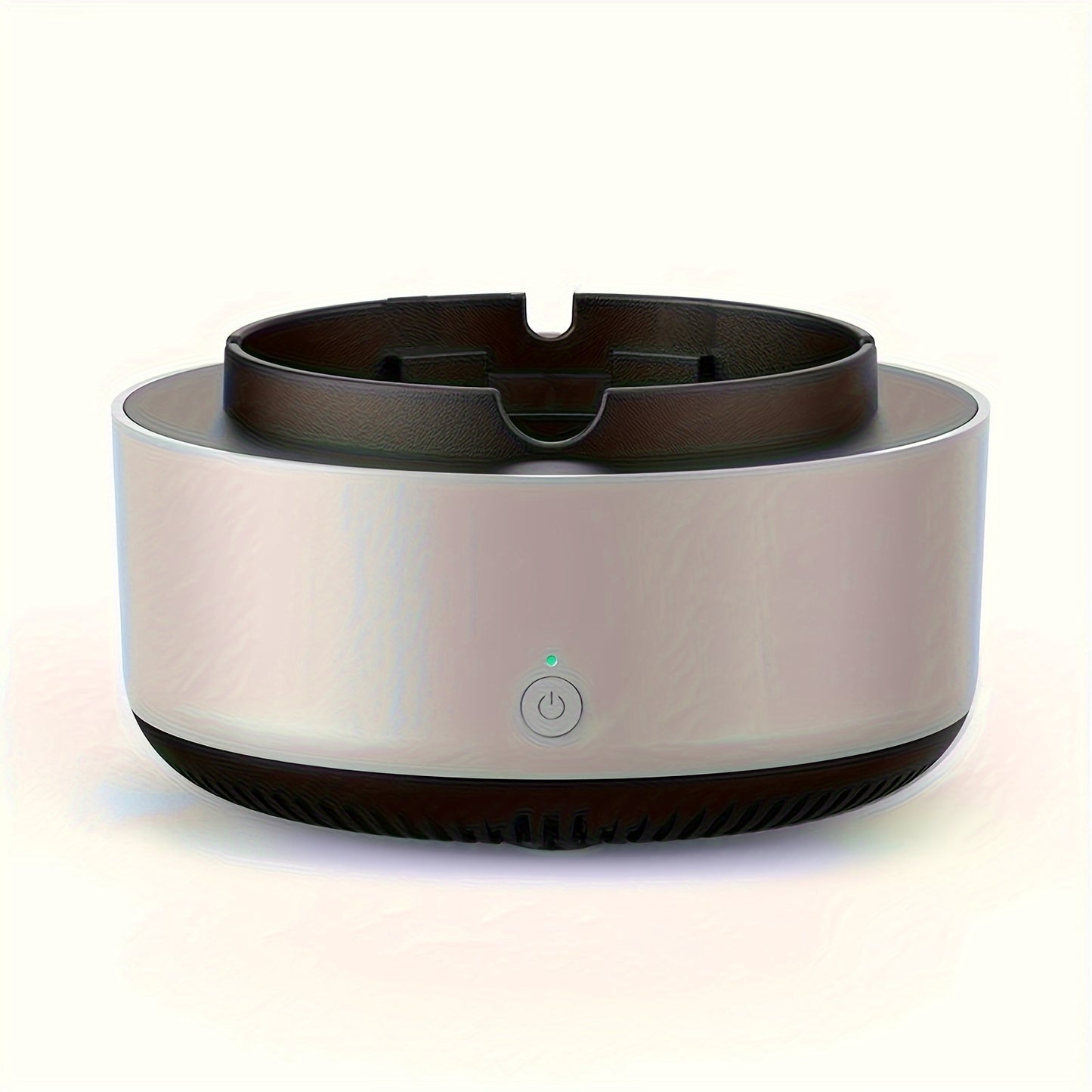 Intelligent Air Purification Ashtray, Secondhand Smoke and Odor Eliminator, Round Plastic, Dry Battery Powered, Requires 2 AA Batteries (Not Included), Ideal for Home, Festive Gift, Birthday Present, Gift for Friends - 1 Pack